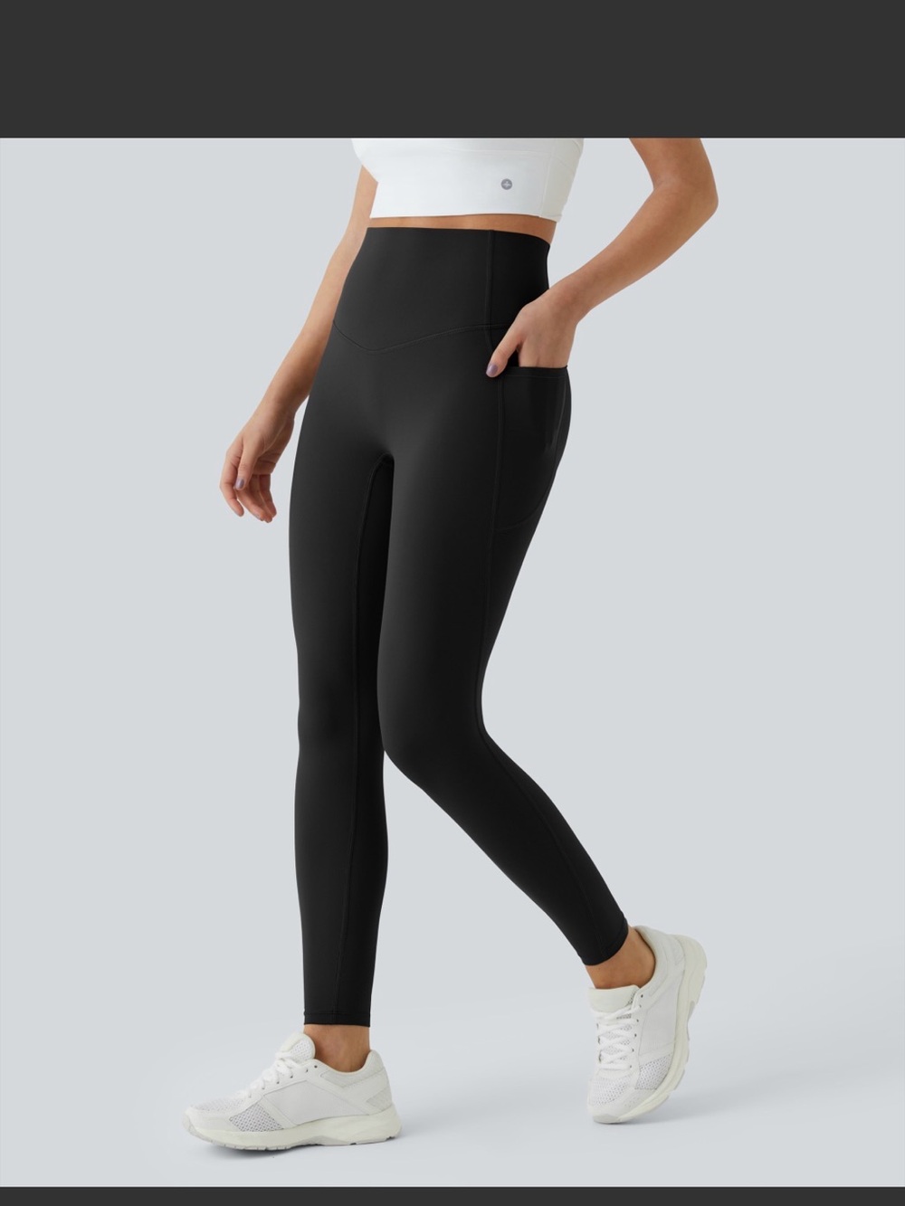 HALARA Black High-Waist Pocket Leggings